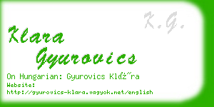 klara gyurovics business card